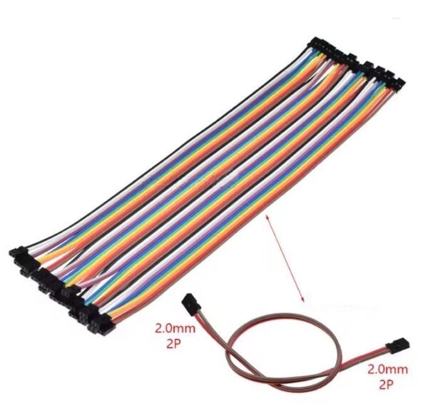 20cm 2mm to 2mm 40way Dupont Jumper Wires Cables