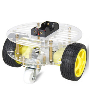 2WD Mini Round Double Deck Smart Car Chassis Kit