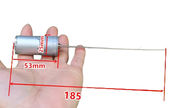 370 DC reduction motor 3-6V (87-174 rpm) 13.4cm Shaft