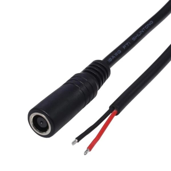 5.5x2.1mm DC Female Jack to Pigtail Cable