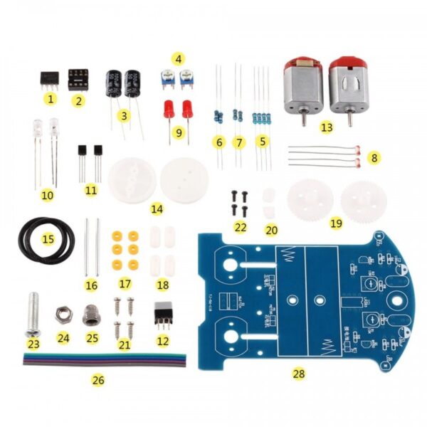 DIY D2-5 Intelligent Tracking Line Car Kit