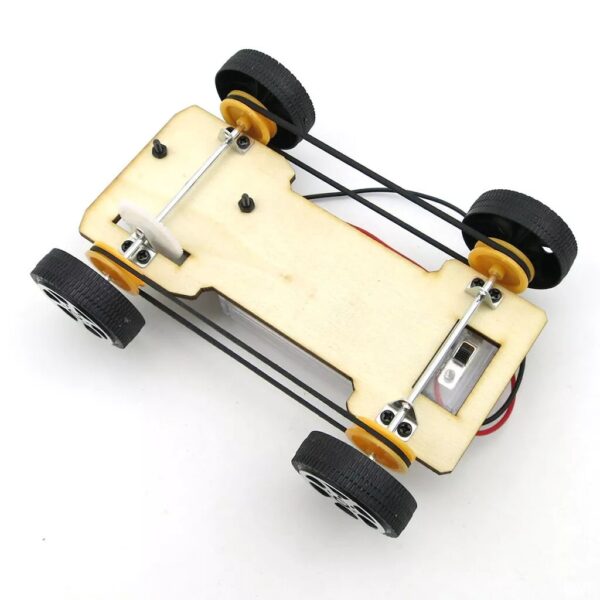 DIY 4WD Wooded Drive Electric Car Toy