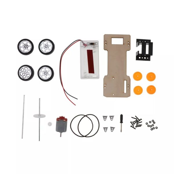 DIY 4WD Wooded Drive Electric Car Toy