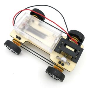 DIY 4WD Wooded Drive Electric Car Toy