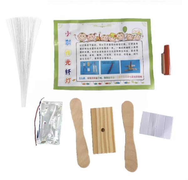 STEM Wooden Colourful Fibre Optic Lamp Kit