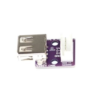 USB A Female Flange Vertical Header with Dupont Breakout Board