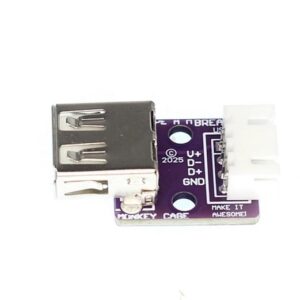 USB A Female With Flange R/A Header with Dupont Breakout Board
