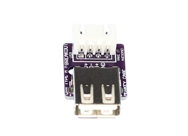 USB A Female With Flange R/A Header with Dupont Breakout Board