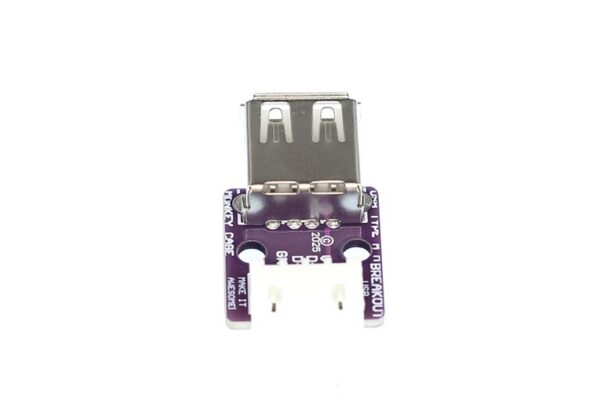 USB A Female With Flange R/A Header with Dupont Breakout Board
