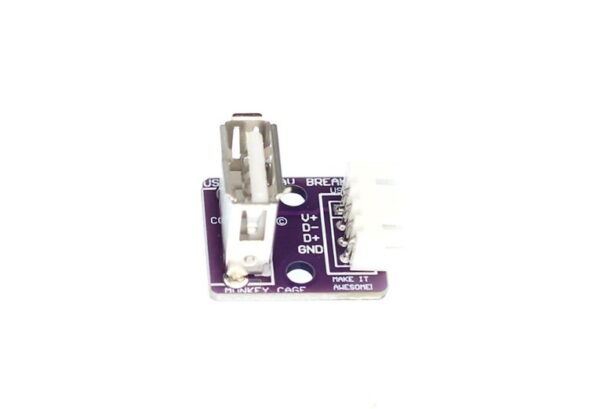USB A Vertical Female Flange RA Header + Dupont Board