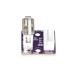 USB A Vertical Female With Flange Breakout Board + 20cm Vertical XH2.54 to Dupont Cable