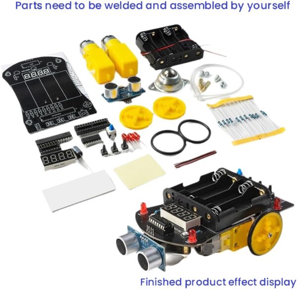 51 Single-chip Ultrasonic Obstacle Avoidance Car DIY Kit