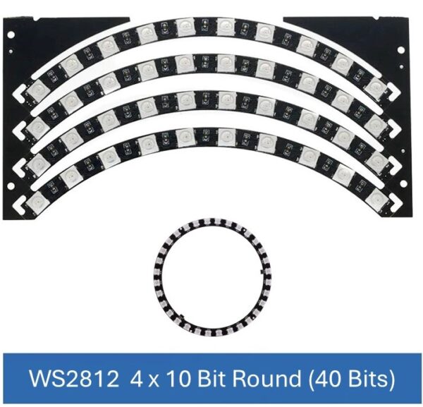 4x10-Bit WS2812 (a.k.a Neopixel) RGD LED Ring