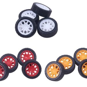 2×30mm Fine Textured Rubber Wheels 4 Pack