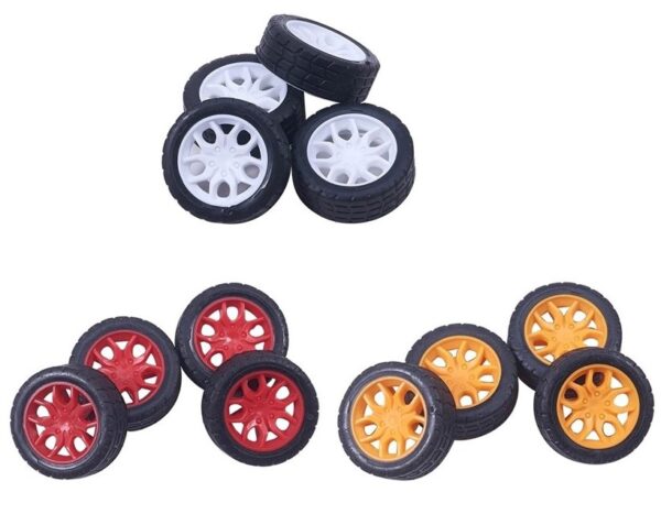 2×30mm Fine Textured Rubber Wheels 4 Pack