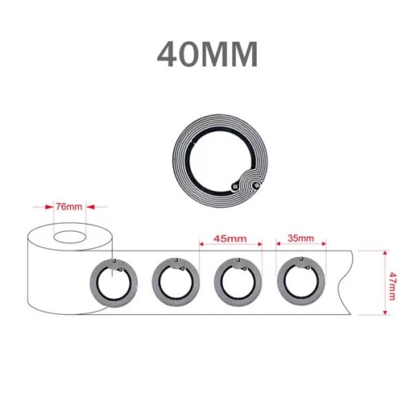 NTAG213 40mm NFC Round Sticker Label 13.56MHz