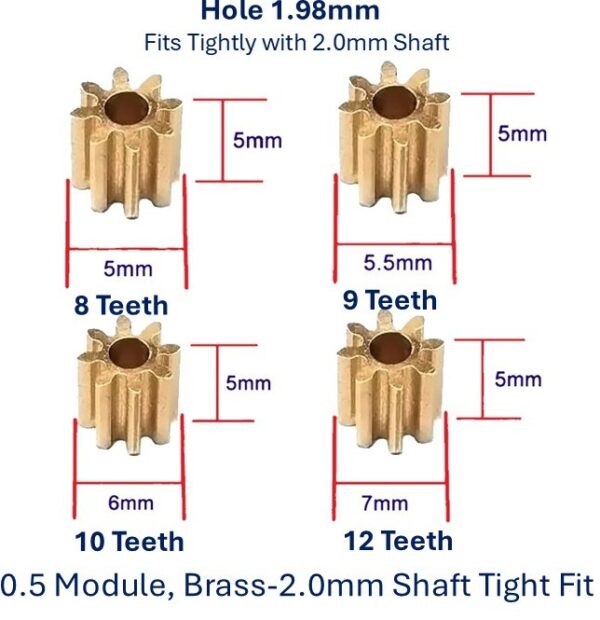 0.5 Module Brass Spur Gear
