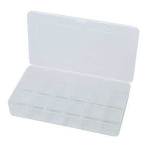 209x117x31mm 18 Way Clear Plastic Parts Storage Case
