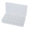 209x117x31mm 18 Way Clear Plastic Parts Storage Case
