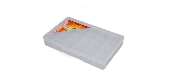 310x200x48mm 12 Way Clear Plastic Parts Storage Case