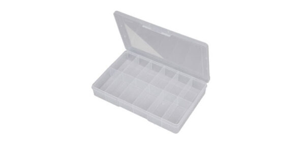 310x200x48mm 12 Way Clear Plastic Parts Storage Case