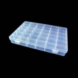 41x271x172mm Transparent Plastic Grid Box Storage