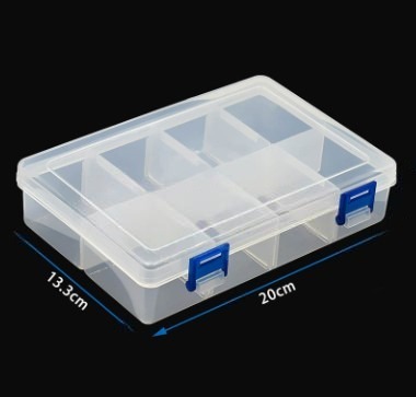 45x200x133mm Transparent Plastic Grid Box Storage