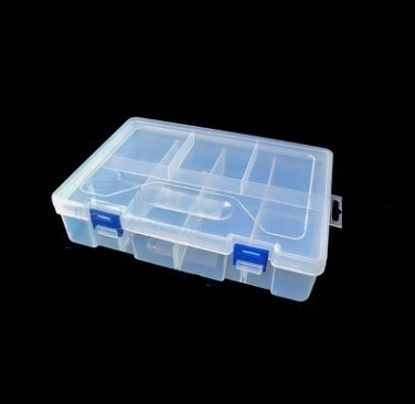 58x233x161mm Transparent Plastic Grid Box Storage