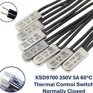 KSD9700 250V 5A 65°C Thermal Control Switch12 nc