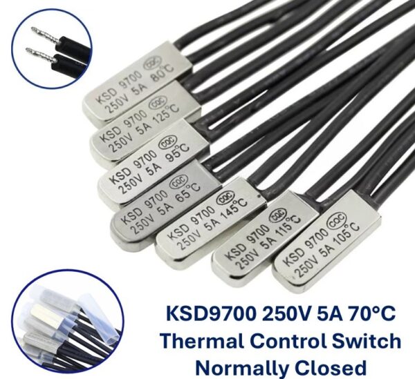 KSD9700 250V 5A 70°C Thermal Control Switch nc
