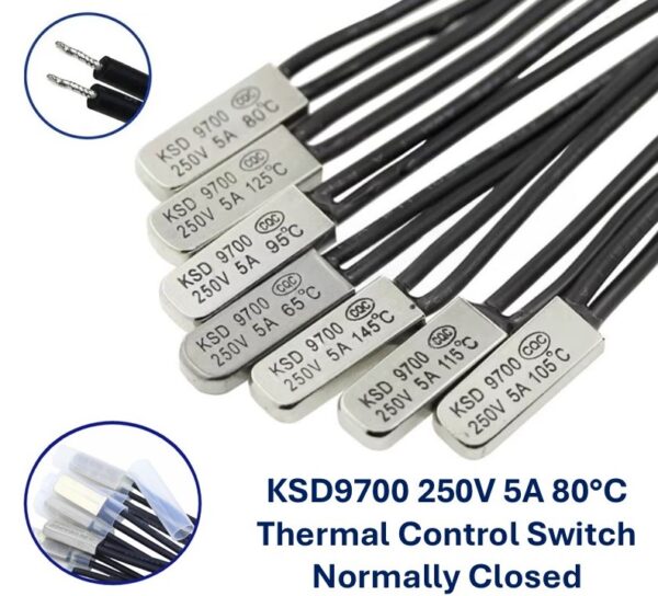 KSD9700 250V 5A 80°C Thermal Control Switch NC