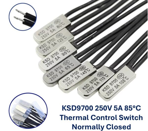 KSD9700 250V 5A 85°C Thermal Control Switch NC