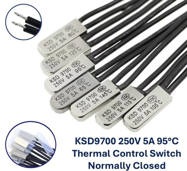 KSD9700 250V 5A 95°C Thermal Control Switch NC