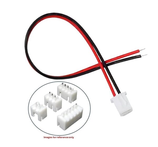 JST XH2.54 2 Pin 300mm Cable + Vertical Socket