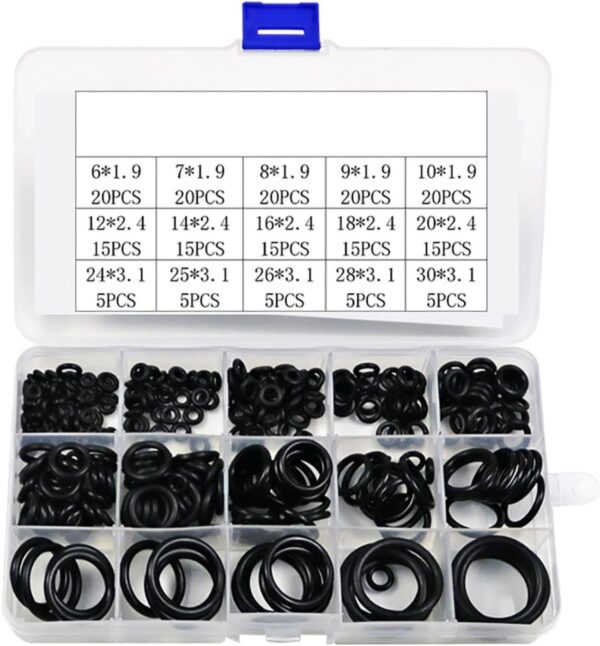 200pcs O-ring Rubber Gasket Seal Ring Set