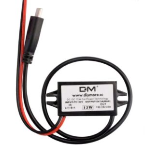 Waterproof DC-DC 12V Step Down 5V USB C Car Power Supply 3A